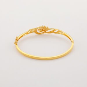 Trendy Upbeat Floral Gold Bracelets