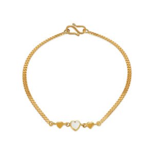 Charming Petite Heart Gold Bracelet – Hrdaya Collcetion