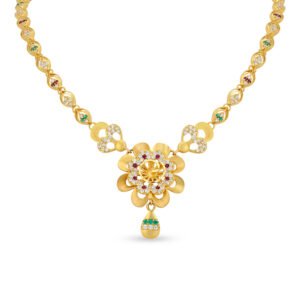 Mesmerizing Floral Gold Necklace – Ruya Collection