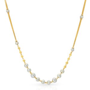 Glinting Fancy beaded Gold Chain